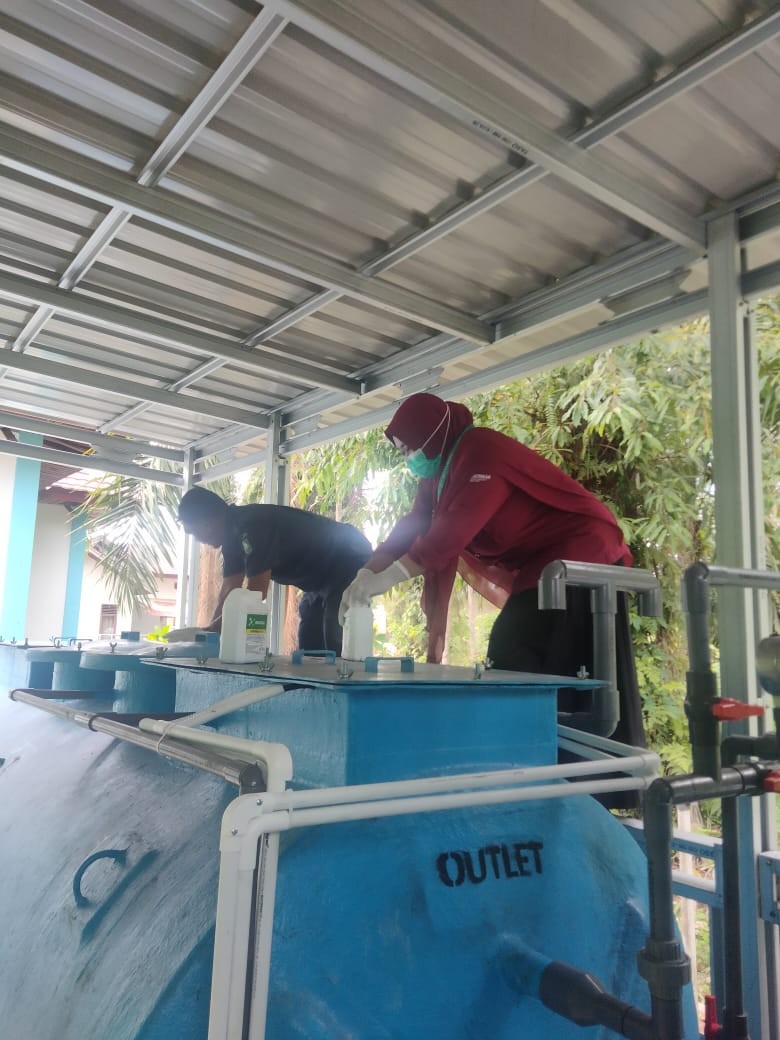 UPT PUSKESMAS LUBUK MUDA LAKUKAN UJI COBA ALAT IPAL BARU DENGAN SUMBER DANA APBN TAHUN 2025
